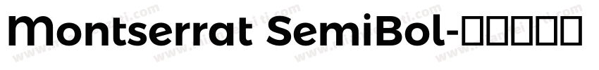 Montserrat SemiBol字体转换
